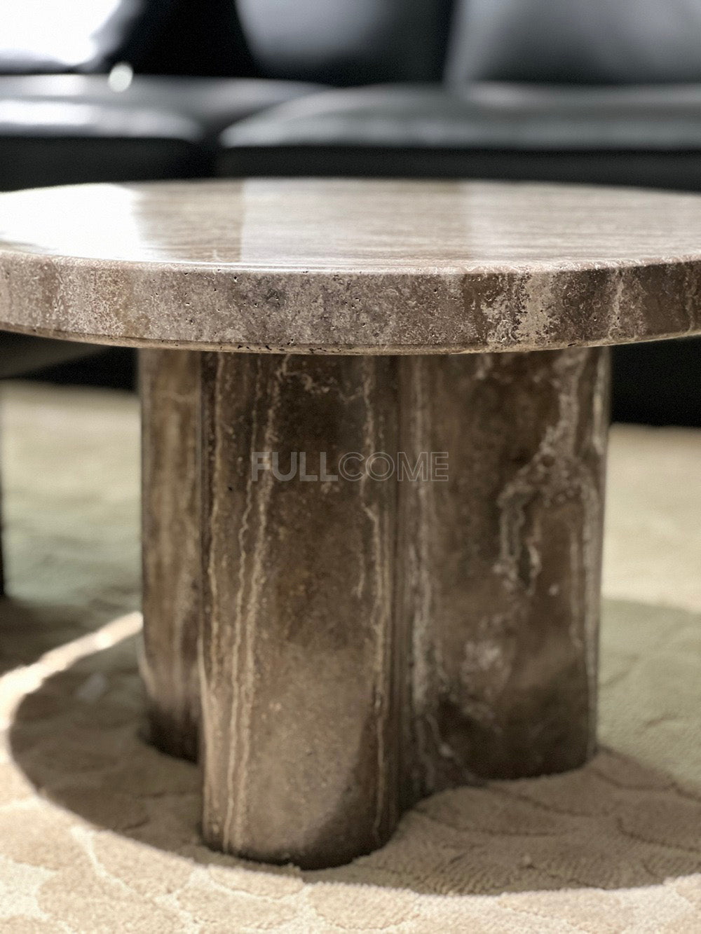 The Rounded-Corner Smoked Coffee Table
