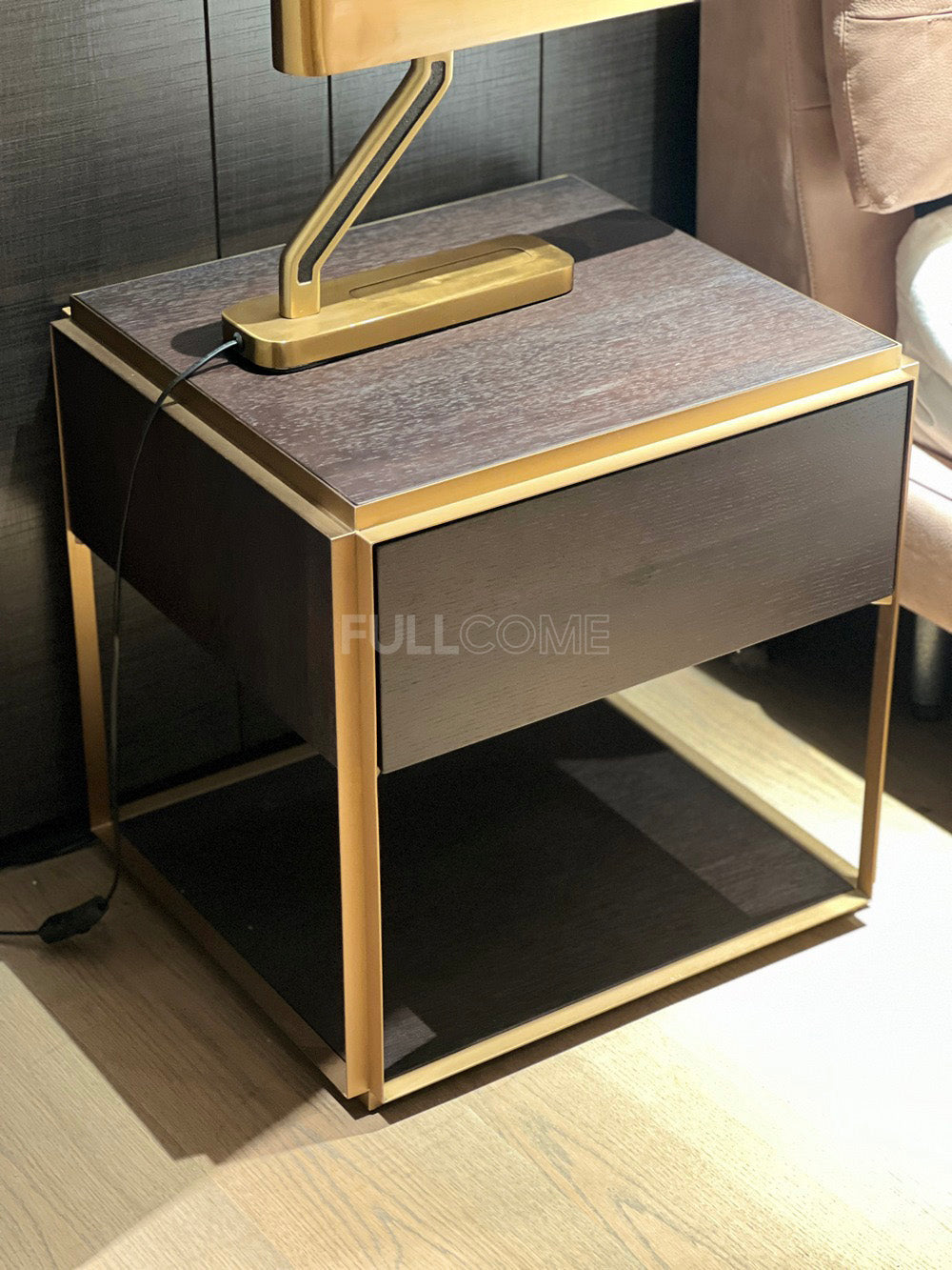 The Gilt Cube Nightstand