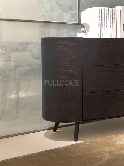 The Oval Front Three-Drawer Chest