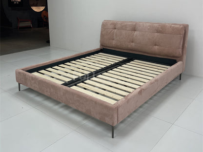 The Mauve Square Tuft Bed