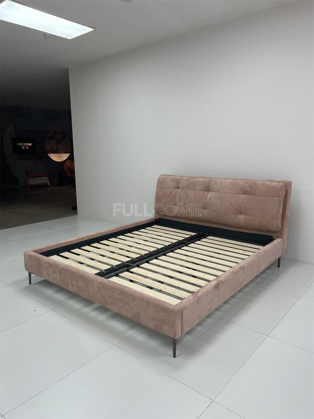 The Mauve Square Tuft Bed