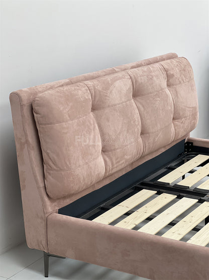 The Mauve Square Tuft Bed