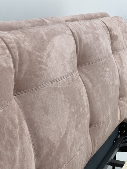 The Mauve Square Tuft Bed