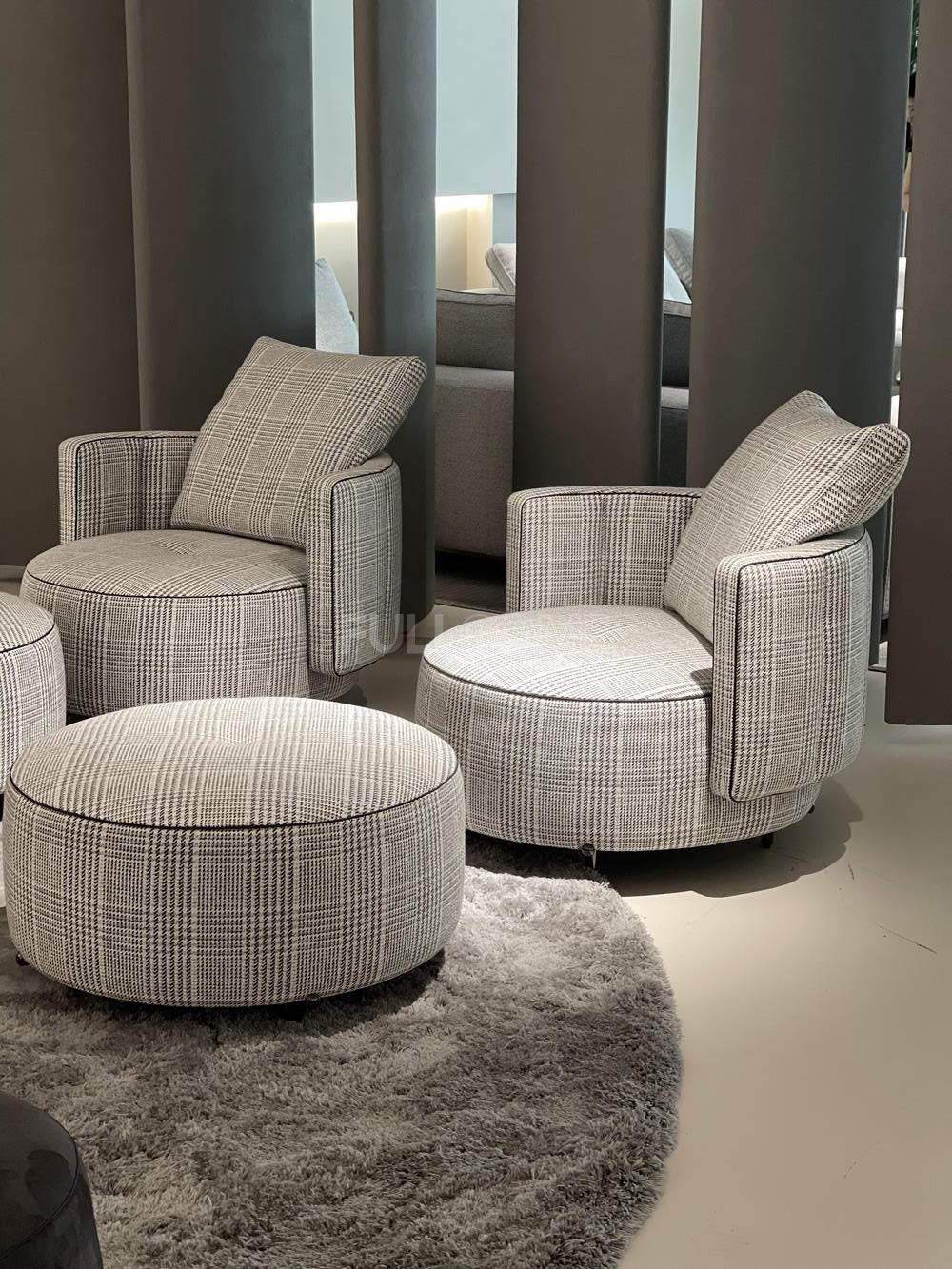 The Glen Check Barrel Chair