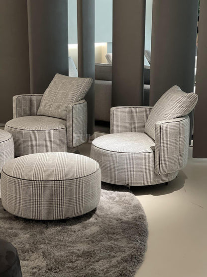The Glen Check Barrel Chair