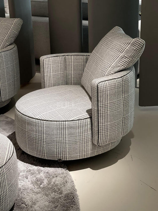 The Glen Check Barrel Chair