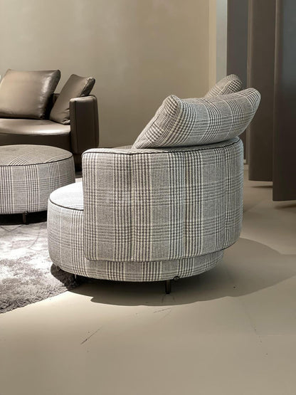 The Glen Check Barrel Chair