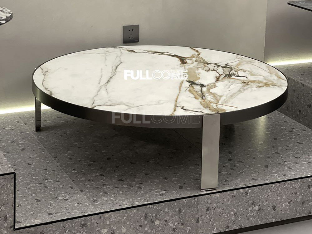 The Gold-Veined Round Coffee Table