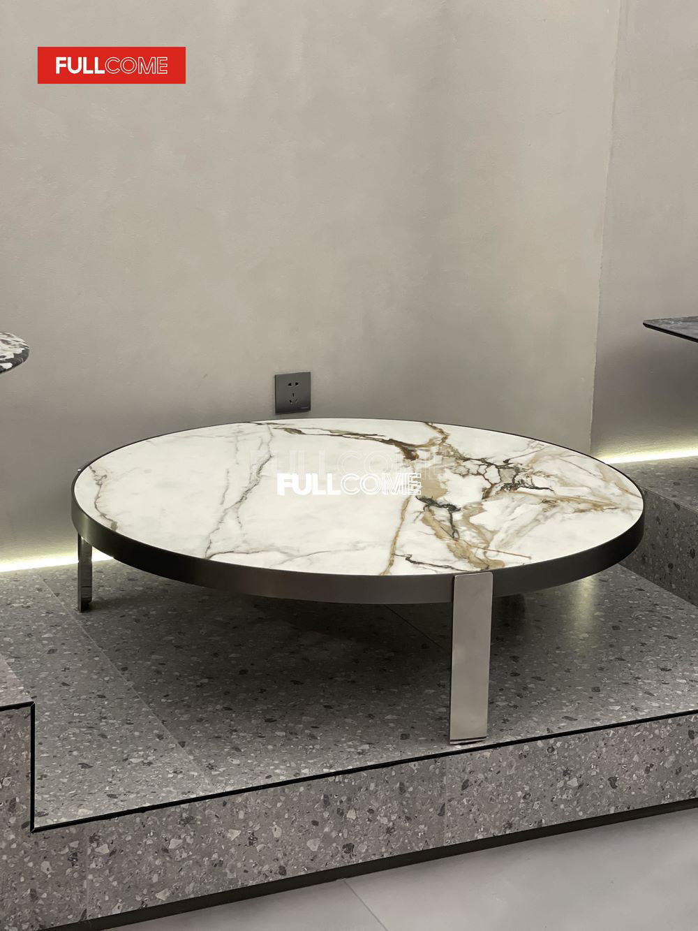 The Gold-Veined Round Coffee Table