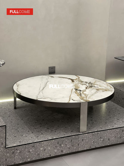 The Gold-Veined Round Coffee Table