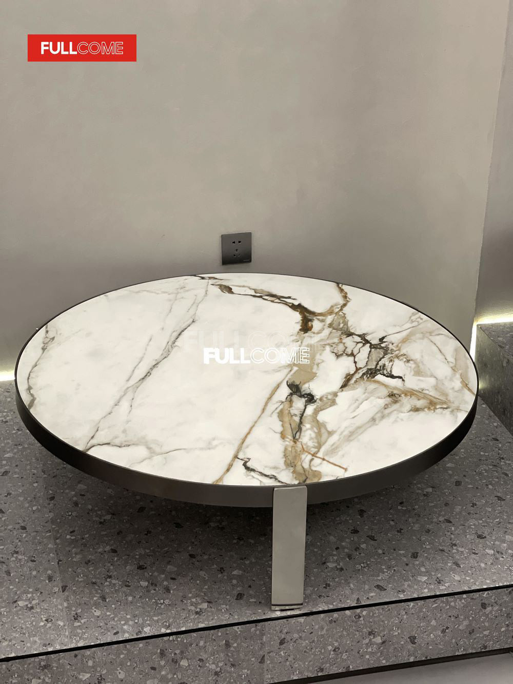 The Gold-Veined Round Coffee Table