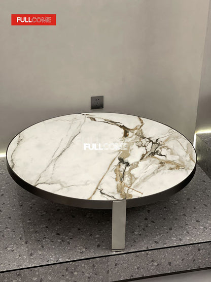 The Gold-Veined Round Coffee Table