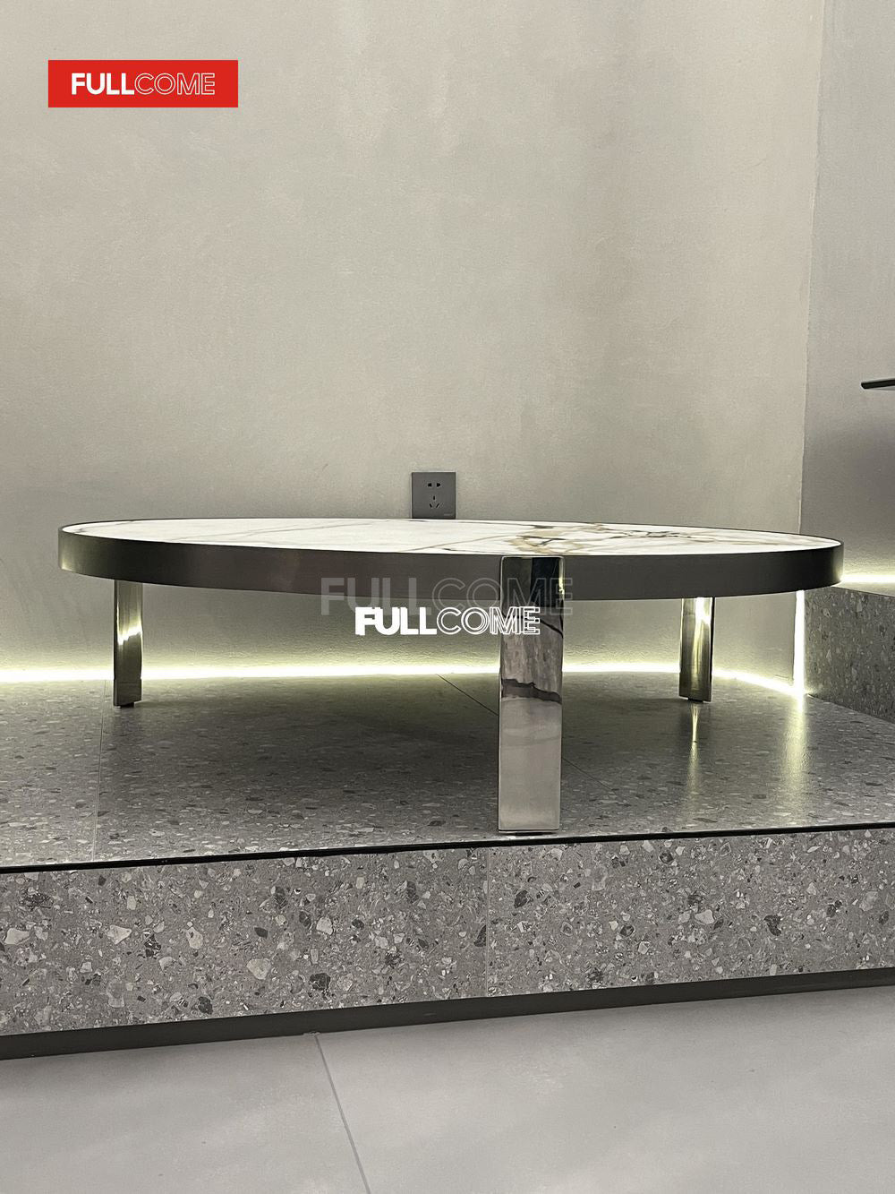 The Gold-Veined Round Coffee Table