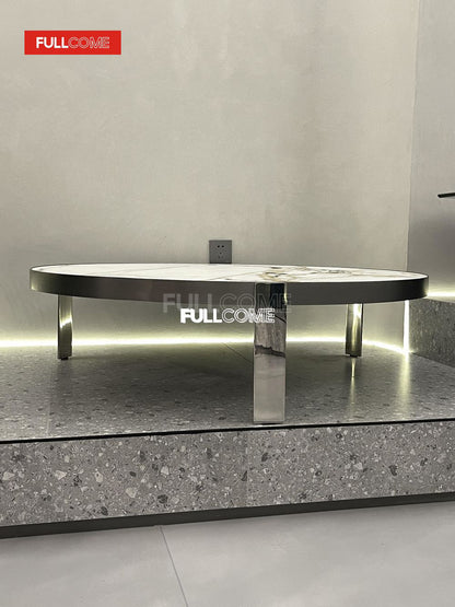 The Gold-Veined Round Coffee Table