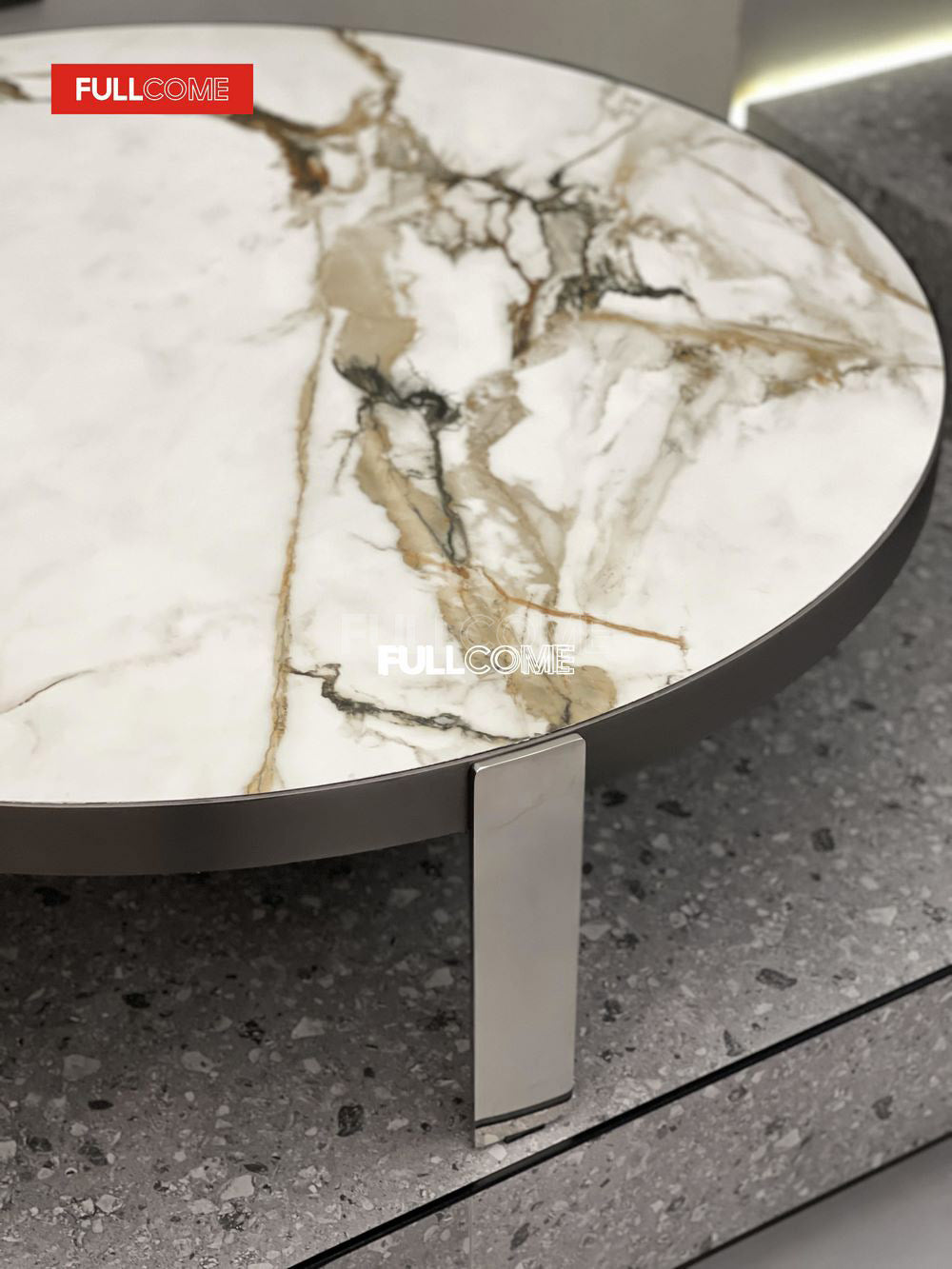 The Gold-Veined Round Coffee Table