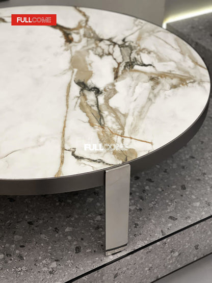 The Gold-Veined Round Coffee Table