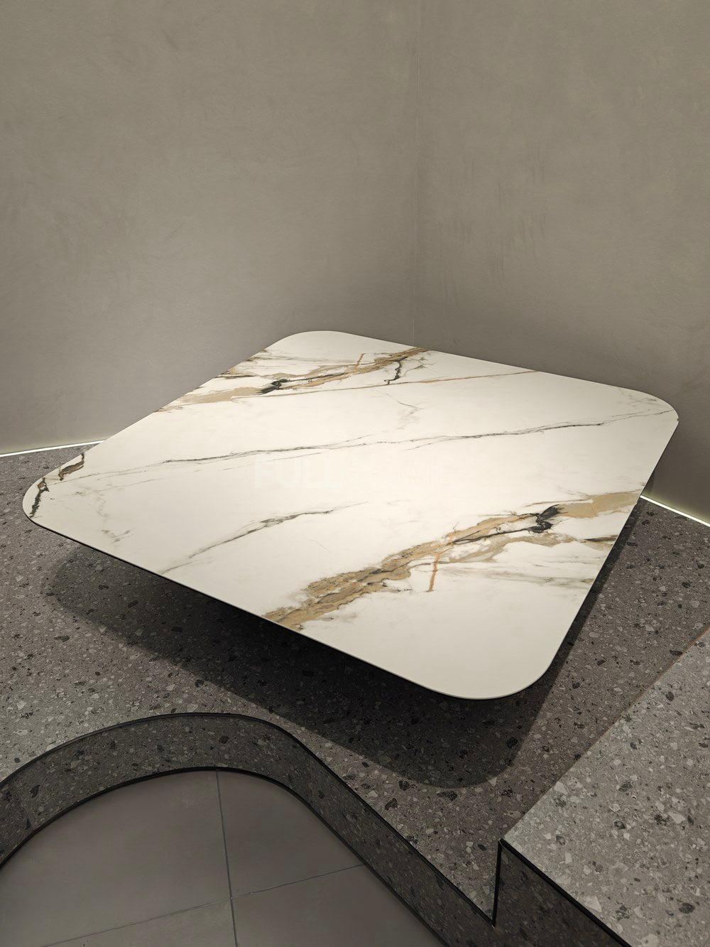 The Rounded-Square Stone Coffee Table