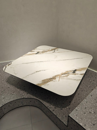 The Rounded-Square Stone Coffee Table