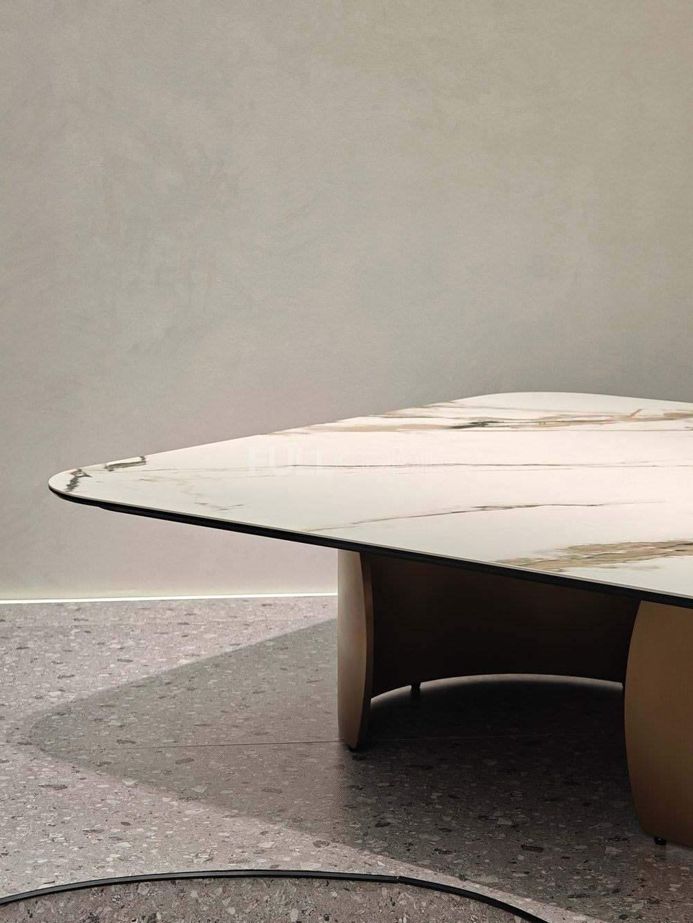 The Rounded-Square Stone Coffee Table