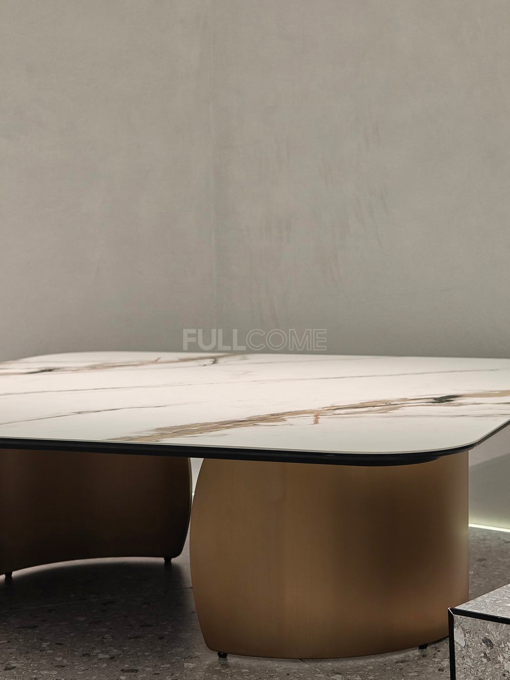 The Rounded-Square Stone Coffee Table