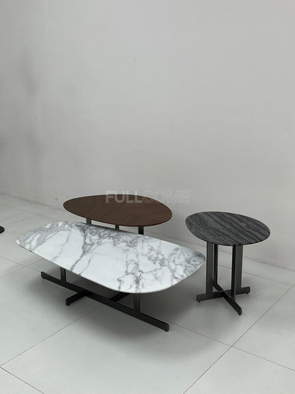 The Trio Stone and Timber Nesting Coffee Tables