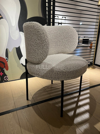 The Boucle Collar Dining Chair