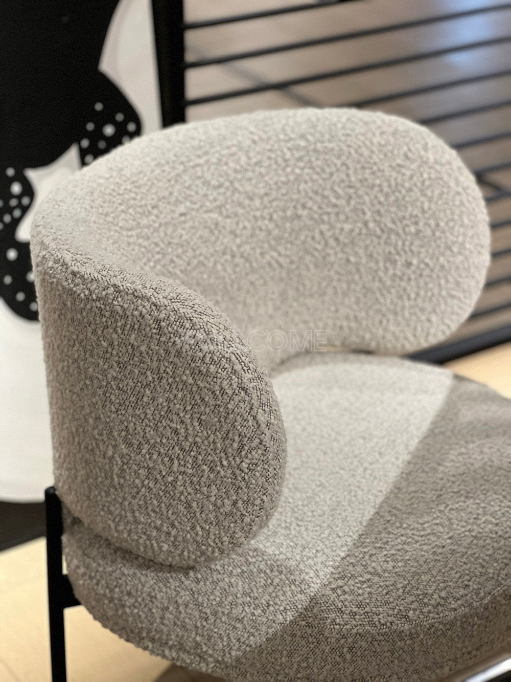 The Boucle Collar Dining Chair
