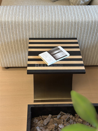 The Striped Marquetry Side Table