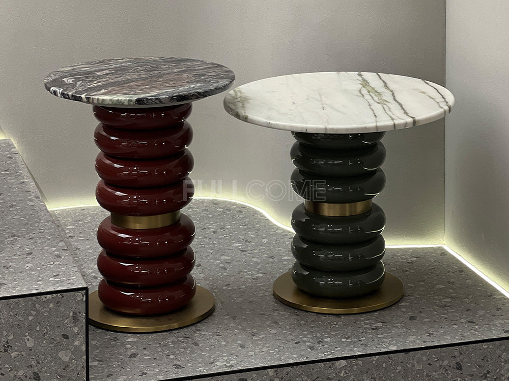 The Stacked-Ring Round Side Tables