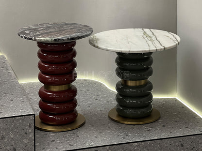 The Stacked-Ring Round Side Tables