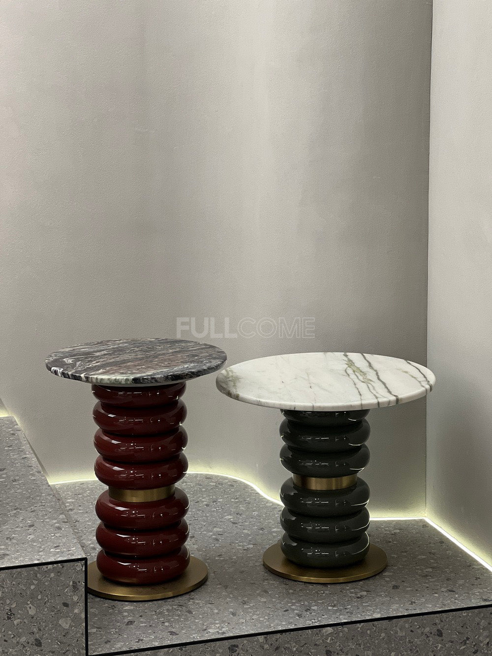 The Stacked-Ring Round Side Tables