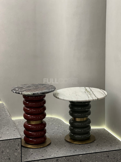 The Stacked-Ring Round Side Tables