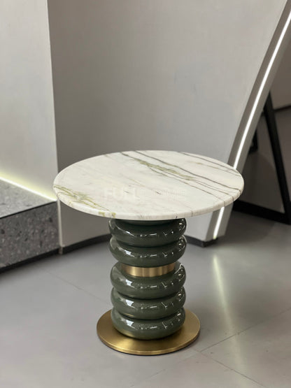 The Stacked-Ring Round Side Tables