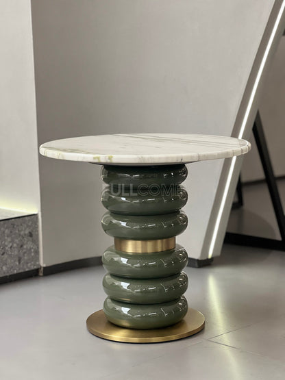 The Stacked-Ring Round Side Tables