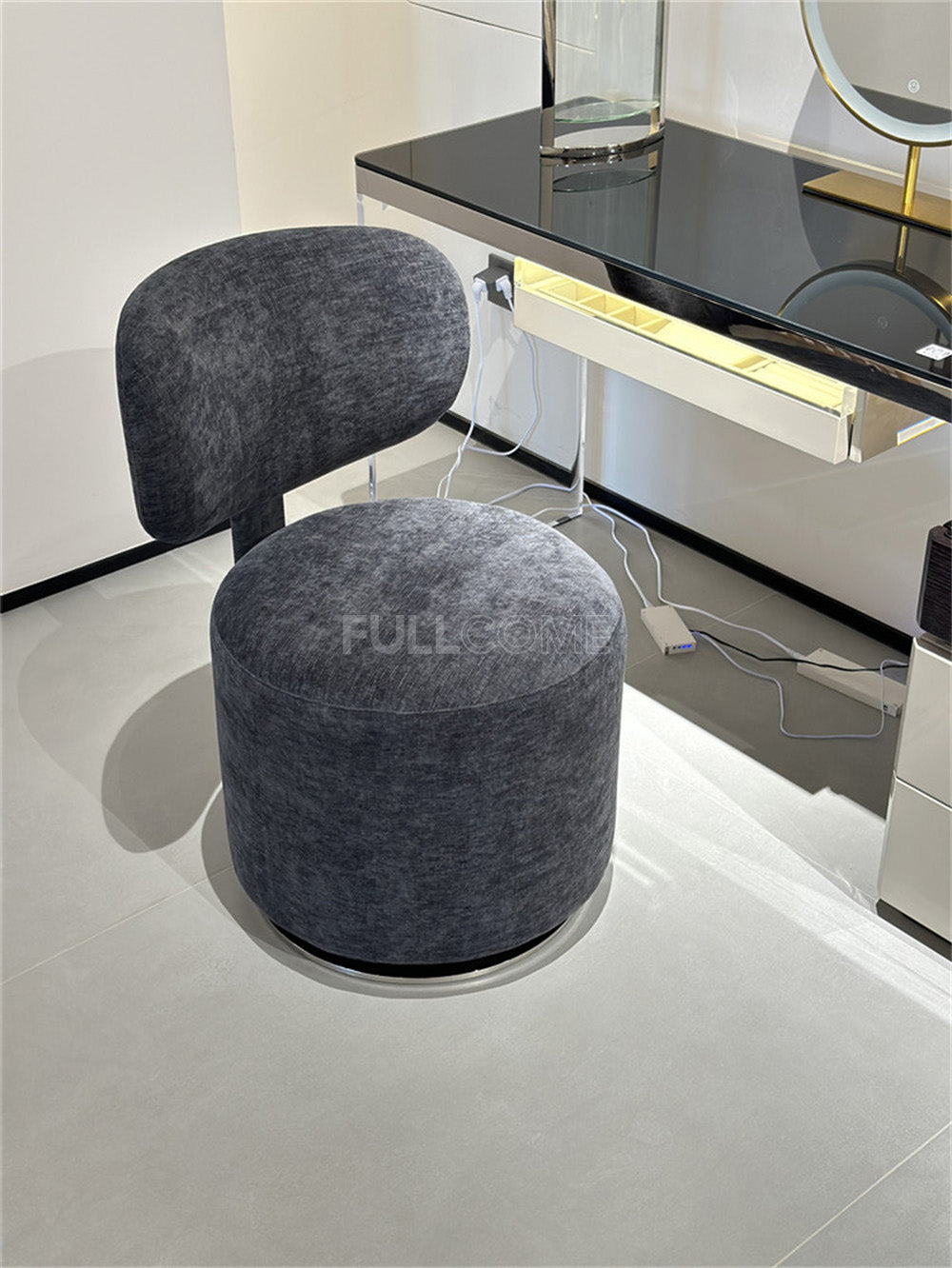 The Barrel Vanity Stool