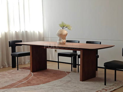 The Reeded Slab Dining Table
