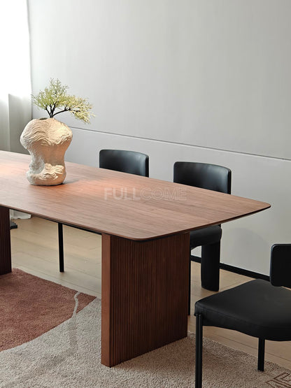The Reeded Slab Dining Table