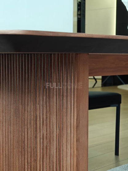 The Reeded Slab Dining Table