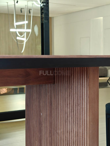 The Reeded Slab Dining Table