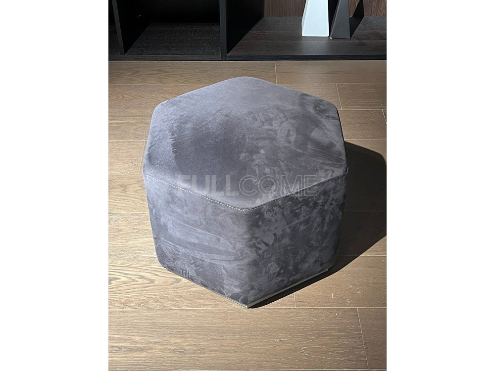 The Facet Velvet Ottoman
