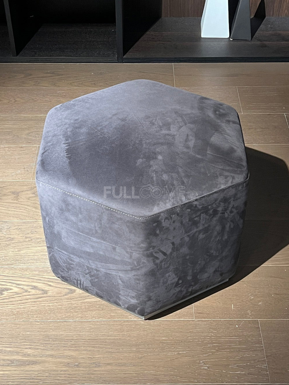 The Facet Velvet Ottoman