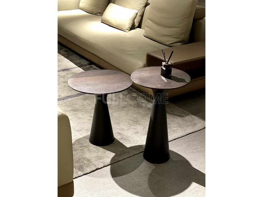 The Smoked Pedestal Side Table