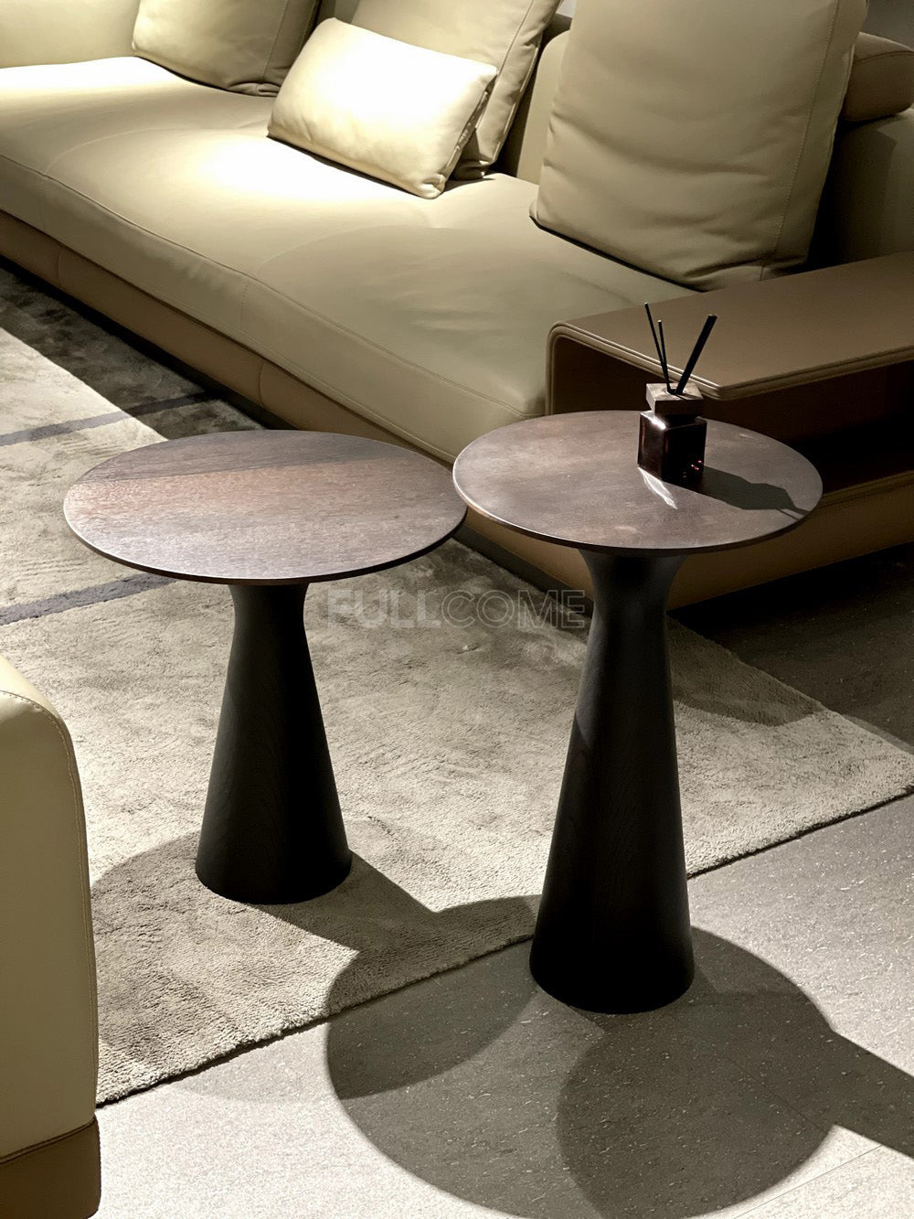 The Smoked Pedestal Side Table