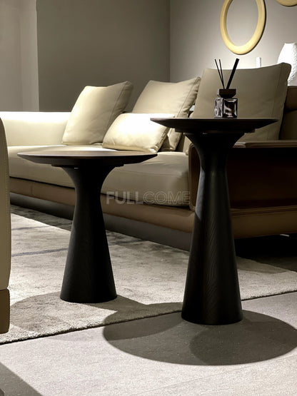 The Smoked Pedestal Side Table