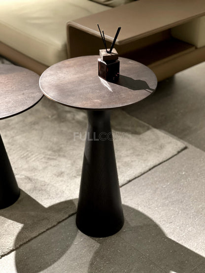 The Smoked Pedestal Side Table