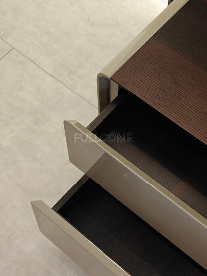 The Ivory Wood Cap Nightstand