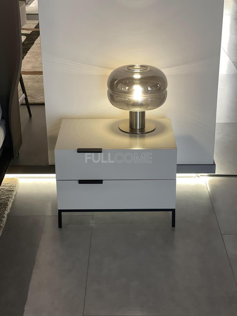 The Mist White Two-Drawer Nightstand