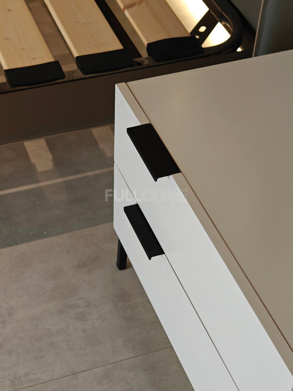 The Mist White Two-Drawer Nightstand
