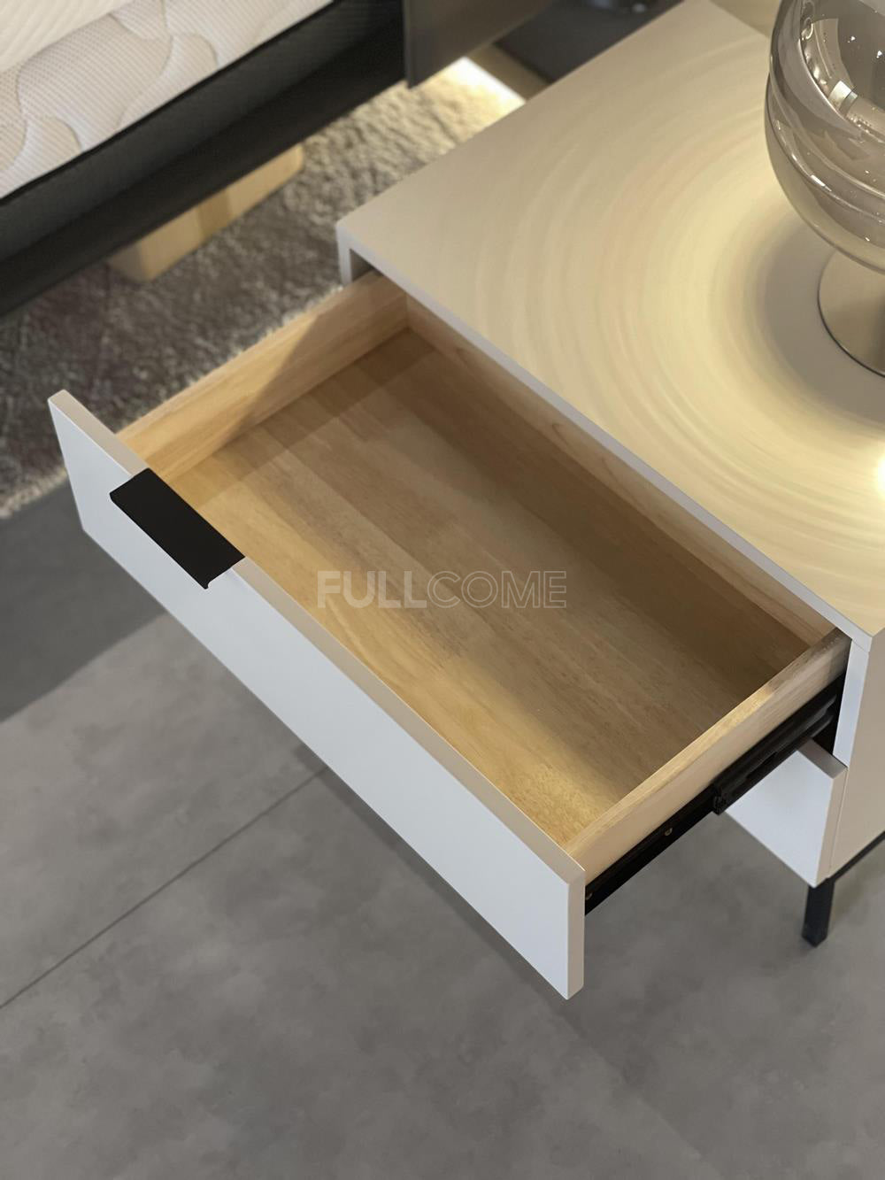 The Mist White Two-Drawer Nightstand