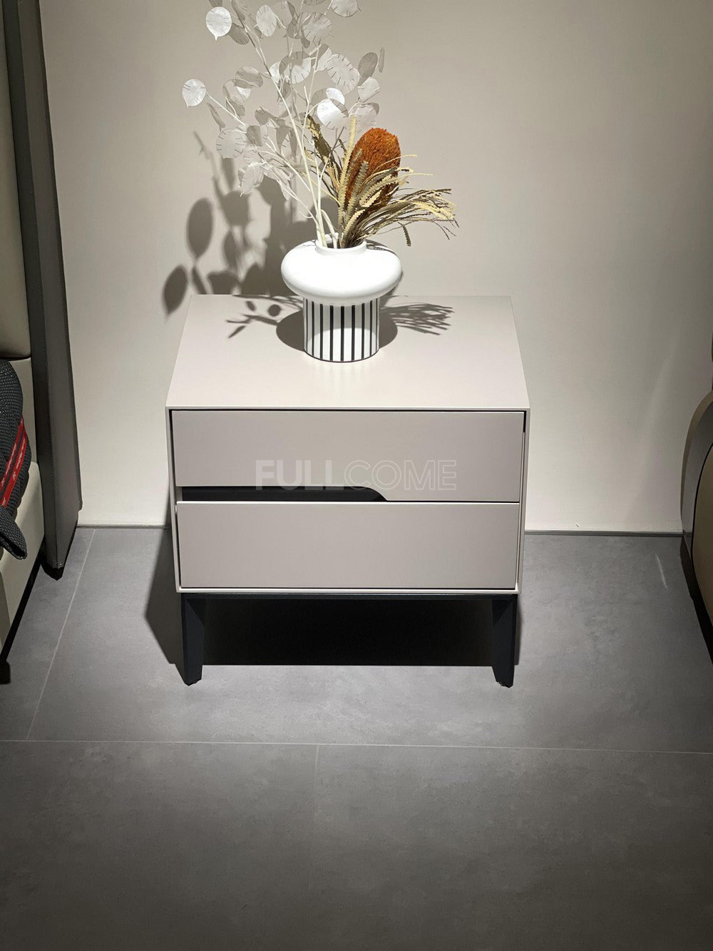 The Grey Notch-Drawer Nightstand